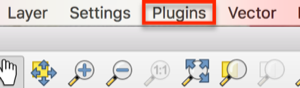 Image is a screenshot highlighting the Plugins option in the top menu